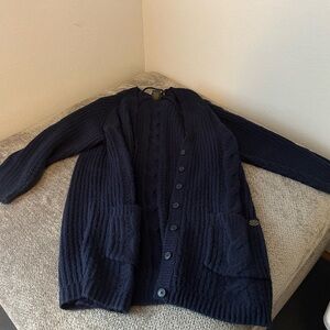 Navy sweater. Ordered from Torrid- it’s their designer brand. 4x. Never worn.